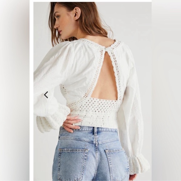 NWT Free People crochet Meghan top - Picture 3 of 8